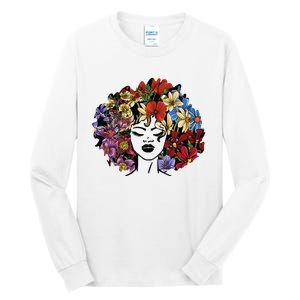 Afro Hair Natural Black History Juneteenth Pride Tall Long Sleeve T-Shirt