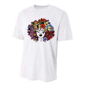 Afro Hair Natural Black History Juneteenth Pride Performance Sprint T-Shirt