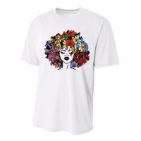 Afro Hair Natural Black History Juneteenth Pride Performance Sprint T-Shirt