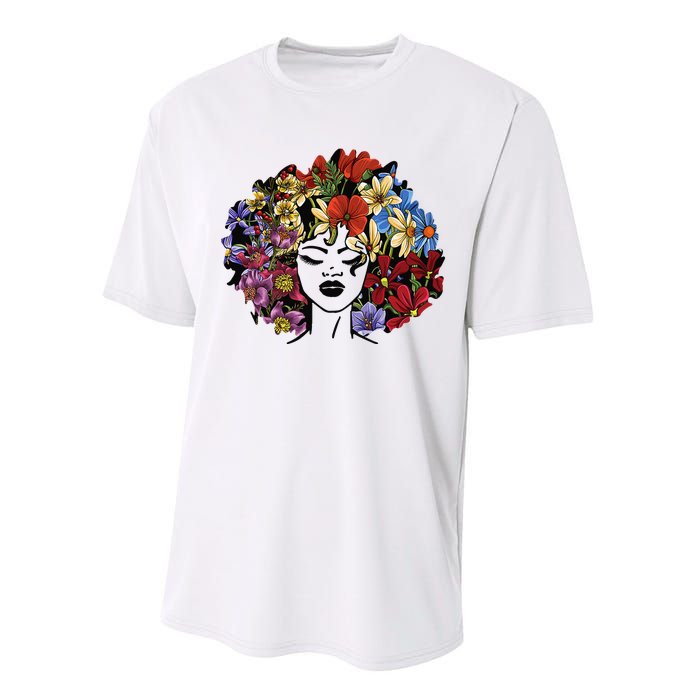 Afro Hair Natural Black History Juneteenth Pride Performance Sprint T-Shirt