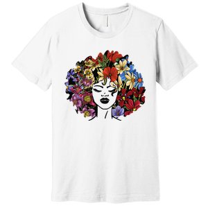 Afro Hair Natural Black History Juneteenth Pride Premium T-Shirt