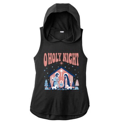 A Holy Night Ladies PosiCharge Tri-Blend Wicking Draft Hoodie Tank