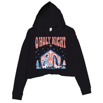 A Holy Night Crop Fleece Hoodie