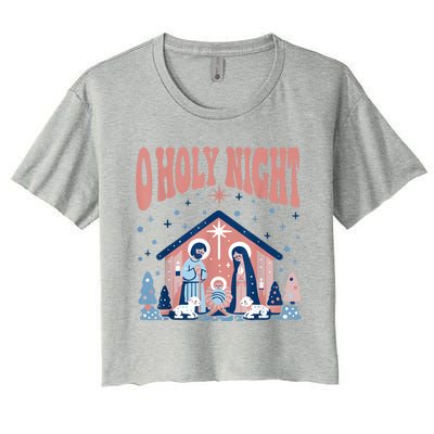 A Holy Night Women's Crop Top Tee