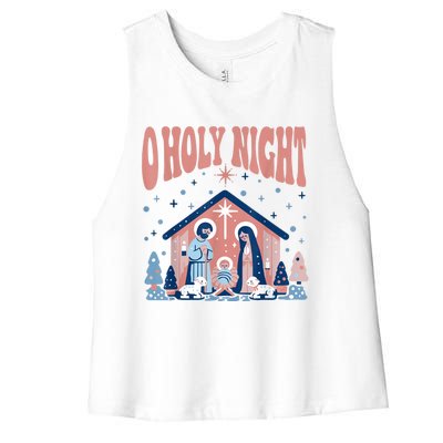 A Holy Night Women's Racerback Cropped Tank