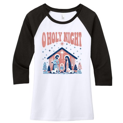 A Holy Night Women's Tri-Blend 3/4-Sleeve Raglan Shirt