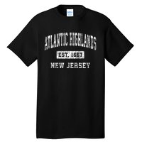 Atlantic Highlands New Jersey Nj Vintage Established Sports Tall T-Shirt