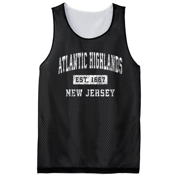 Atlantic Highlands New Jersey Nj Vintage Established Sports Mesh Reversible Basketball Jersey Tank