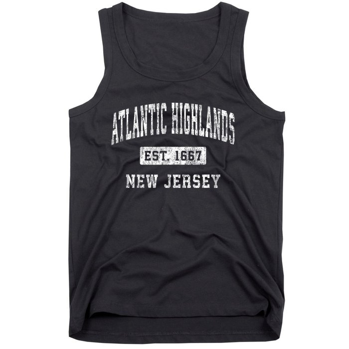 Atlantic Highlands New Jersey Nj Vintage Established Sports Tank Top