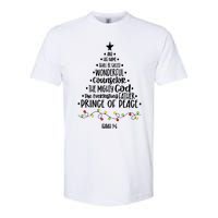 And His Name Shall Be Called Wonderful Counselor Christmas Tree Softstyle CVC T-Shirt