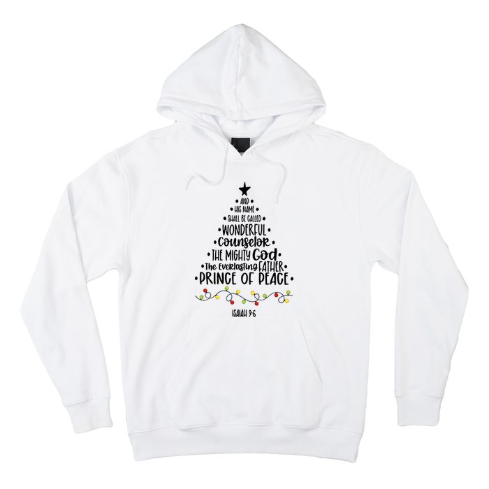 And His Name Shall Be Called Wonderful Counselor Christmas Tree Hoodie