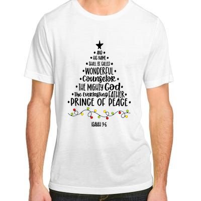 And His Name Shall Be Called Wonderful Counselor Christmas Tree Adult ChromaSoft Performance T-Shirt