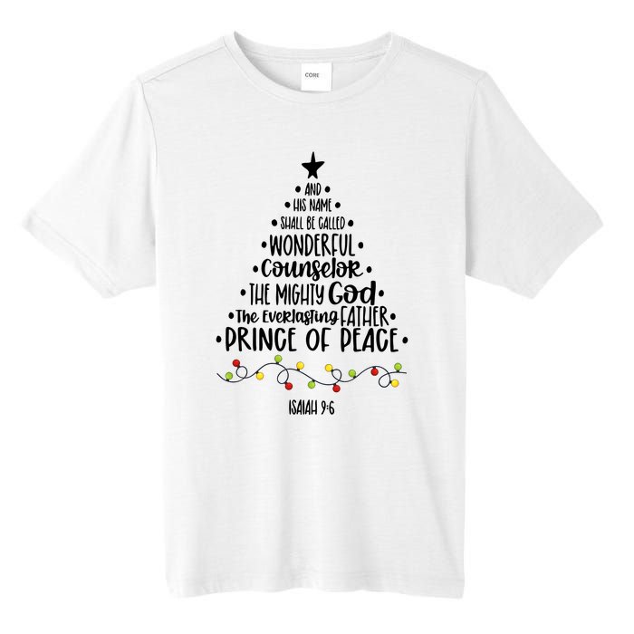 And His Name Shall Be Called Wonderful Counselor Christmas Tree Tall Fusion ChromaSoft Performance T-Shirt