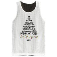 And His Name Shall Be Called Wonderful Counselor Christmas Tree Mesh Reversible Basketball Jersey Tank