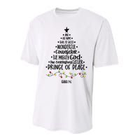 And His Name Shall Be Called Wonderful Counselor Christmas Tree Performance Sprint T-Shirt