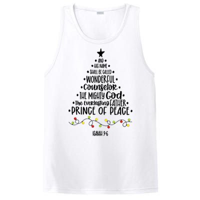 And His Name Shall Be Called Wonderful Counselor Christmas Tree PosiCharge Competitor Tank