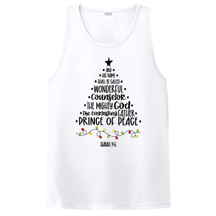 And His Name Shall Be Called Wonderful Counselor Christmas Tree PosiCharge Competitor Tank