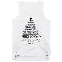 And His Name Shall Be Called Wonderful Counselor Christmas Tree Tank Top