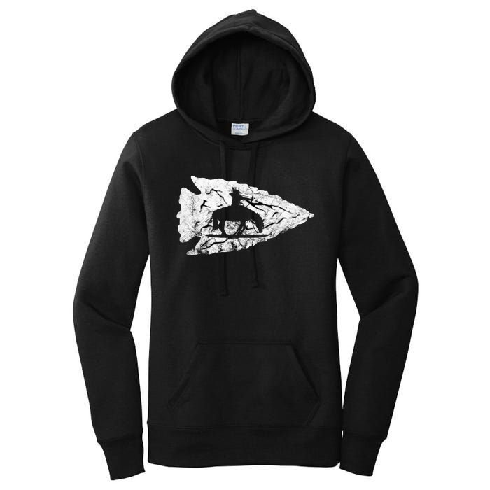 Arrowhead Hunting Native American Relic Hunter Arrowhead Women's Pullover Hoodie