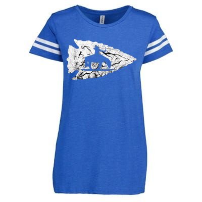 Arrowhead Hunting Native American Relic Hunter Arrowhead Enza Ladies Jersey Football T-Shirt