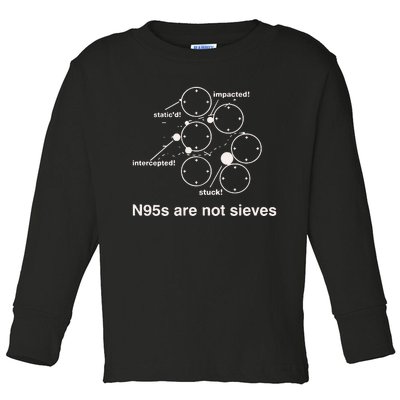 Amanda Hu N95s Are Not Sieves Toddler Long Sleeve Shirt