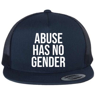 Abuse Has No Gender Flat Bill Trucker Hat