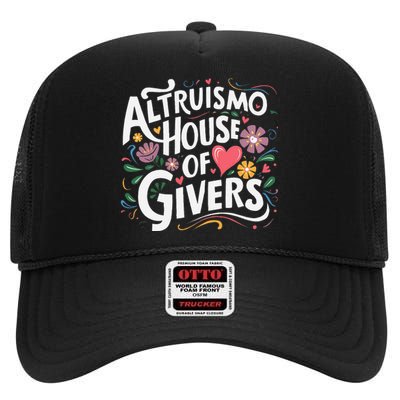 Altruismo House Of Givers Rca Givers School Spirit Gift High Crown Mesh Back Trucker Hat