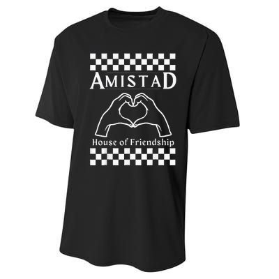 Amistad House Of Friendship Red Retro Groovy Social Amistad Performance Sprint T-Shirt