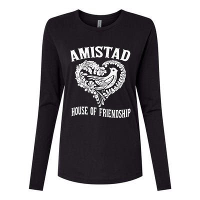 Amistad House Of Friendship Rca Friendly School Spirit Womens Cotton Relaxed Long Sleeve T-Shirt