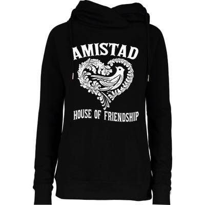 Amistad House Of Friendship Rca Friendly School Spirit Womens Funnel Neck Pullover Hood