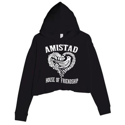 Amistad House Of Friendship Rca Friendly School Spirit Crop Fleece Hoodie