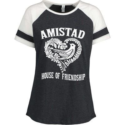 Amistad House Of Friendship Rca Friendly School Spirit Enza Ladies Jersey Colorblock Tee