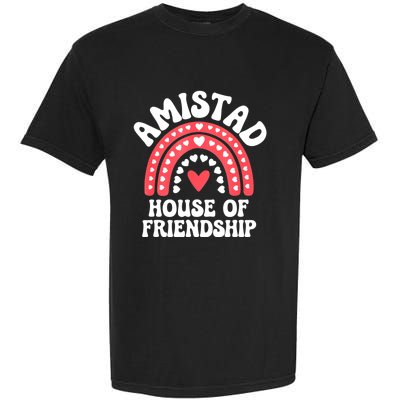 Amistad House Of Friendship Boho Heart Rainbow Garment-Dyed Heavyweight T-Shirt