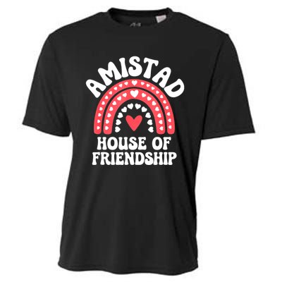 Amistad House Of Friendship Boho Heart Rainbow Cooling Performance Crew T-Shirt