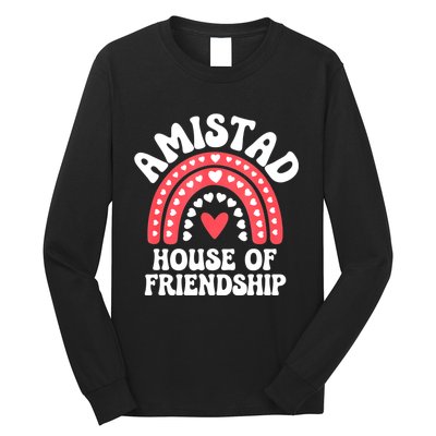 Amistad House Of Friendship Boho Heart Rainbow Long Sleeve Shirt