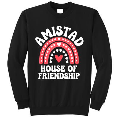 Amistad House Of Friendship Boho Heart Rainbow Sweatshirt