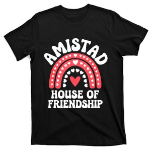 Amistad House Of Friendship Boho Heart Rainbow T-Shirt