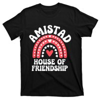 Amistad House Of Friendship Boho Heart Rainbow T-Shirt