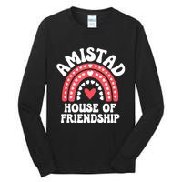 Amistad House Of Friendship Boho Heart Rainbow Tall Long Sleeve T-Shirt