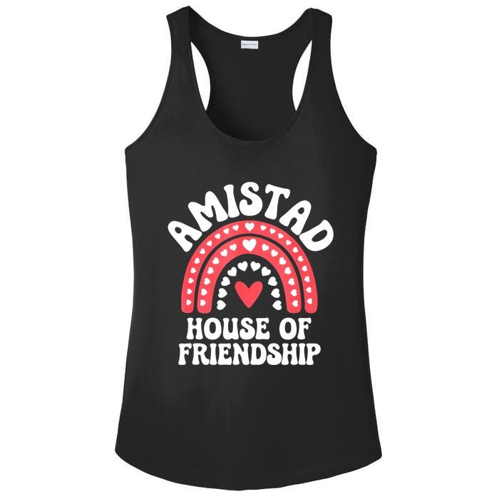 Amistad House Of Friendship Boho Heart Rainbow Ladies PosiCharge Competitor Racerback Tank