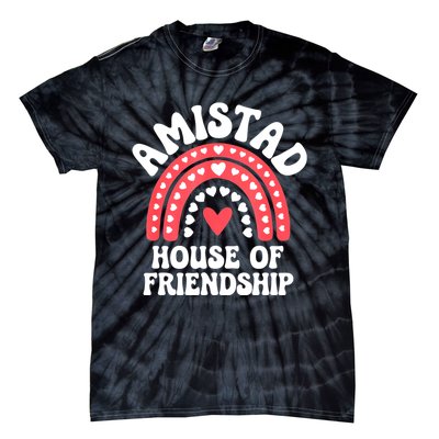 Amistad House Of Friendship Boho Heart Rainbow Tie-Dye T-Shirt