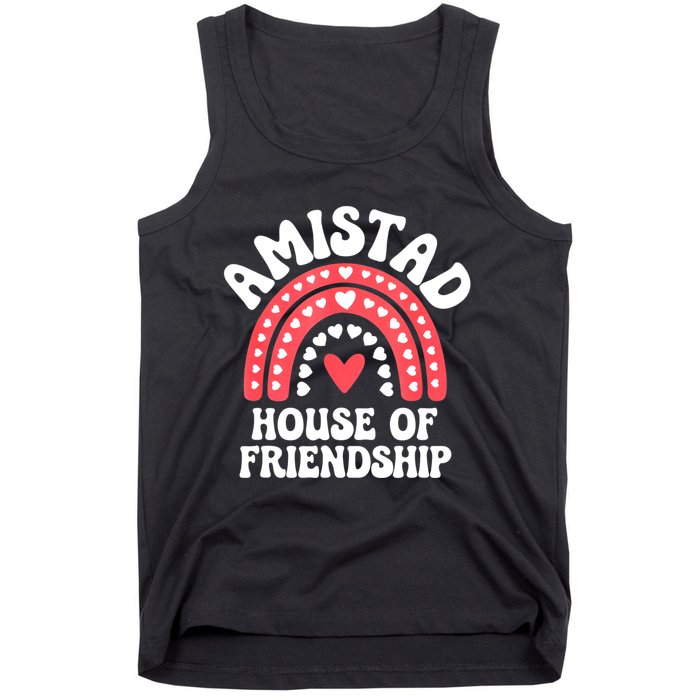 Amistad House Of Friendship Boho Heart Rainbow Tank Top