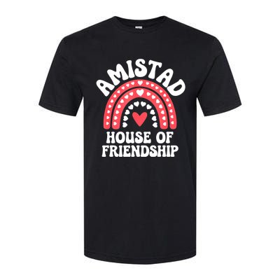 Amistad House Of Friendship Boho Heart Rainbow Softstyle CVC T-Shirt