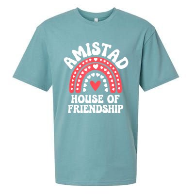 Amistad House Of Friendship Boho Heart Rainbow Sueded Cloud Jersey T-Shirt