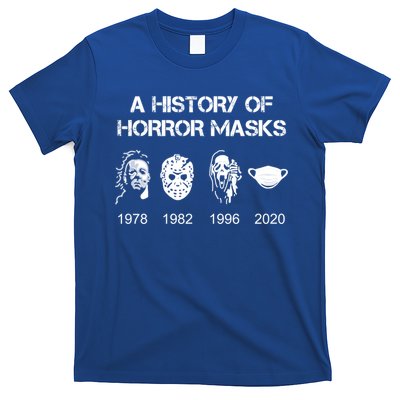A History Of Horror Masks Halloween And Movie Gift T-Shirt