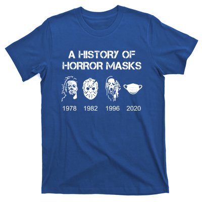 A History Of Horror Masks Halloween And Movie Gift T-Shirt