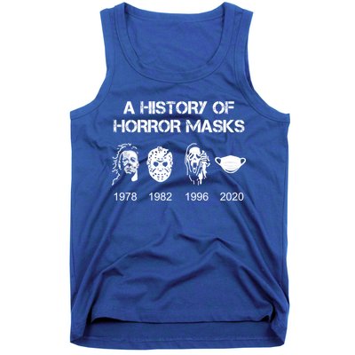 A History Of Horror Masks Halloween And Movie Gift Tank Top