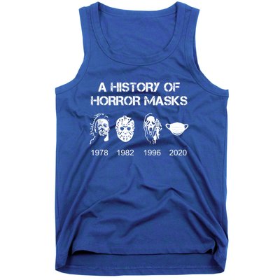 A History Of Horror Masks Halloween And Movie Gift Tank Top