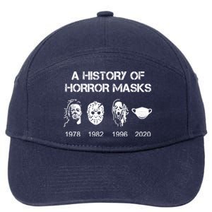 A History Of Horror Masks Halloween And Movie Gift 7-Panel Snapback Hat