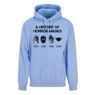 A History Of Horror Masks Halloween And Movie Gift Unisex Surf Hoodie